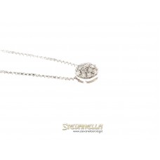 DAMIANI girocollo oro bianco e diamanti con pendente tondo referenza DDB12530 